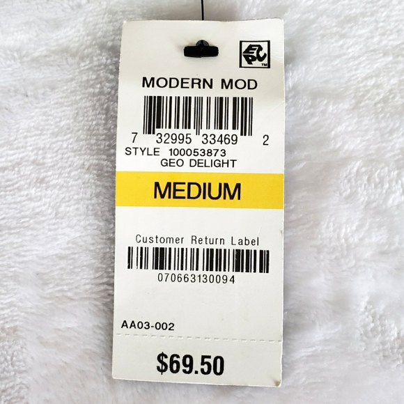 INC International Concepts Sheer Geometric Pattern Blouson Style Blouse--NWT--M - Picture 9 of 11